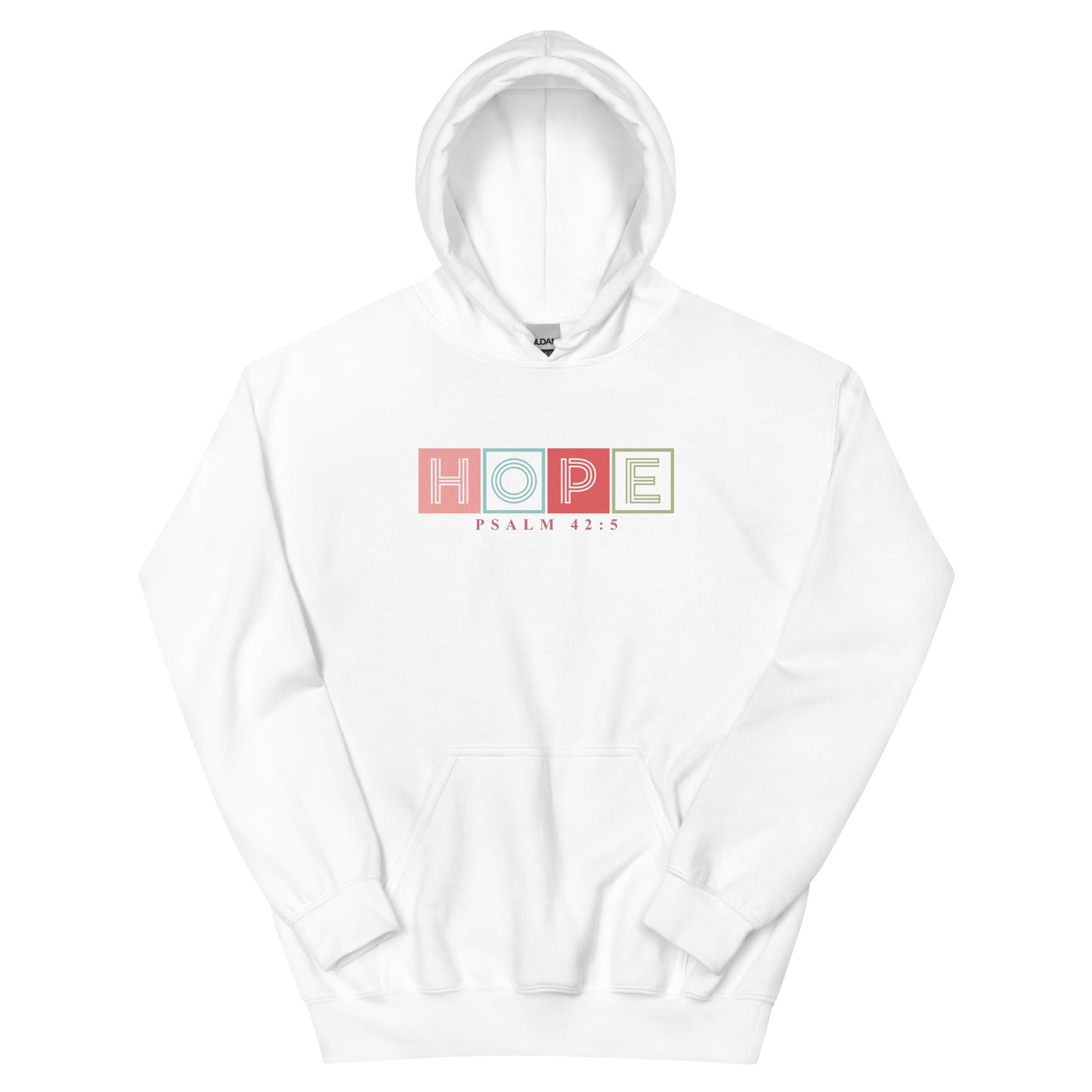 Hope Psalm 42:5 premium white unisex hoodie by The Avielle2