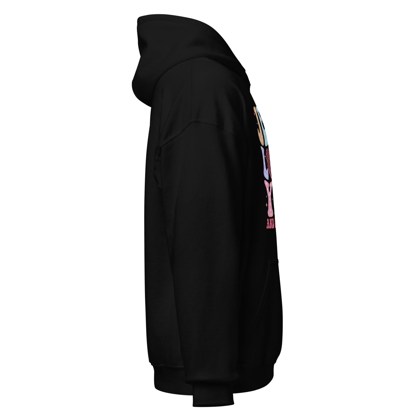 Jesus Loves You and I'm Trying black unisex hoodie by The Avielle