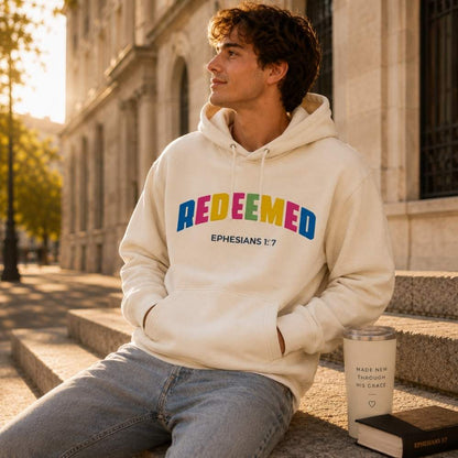 Redeemed Ephesians 1:7 Embroidered Hoodie