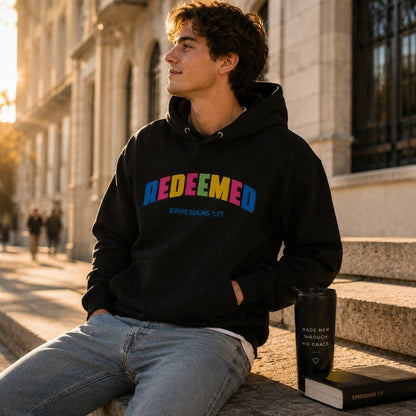 Redeemed Ephesians 1:7 Embroidered Hoodie