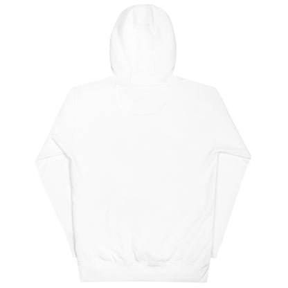 Back view of the Be Bold Joshua 1:9 white Christian hoodie by The Avielle