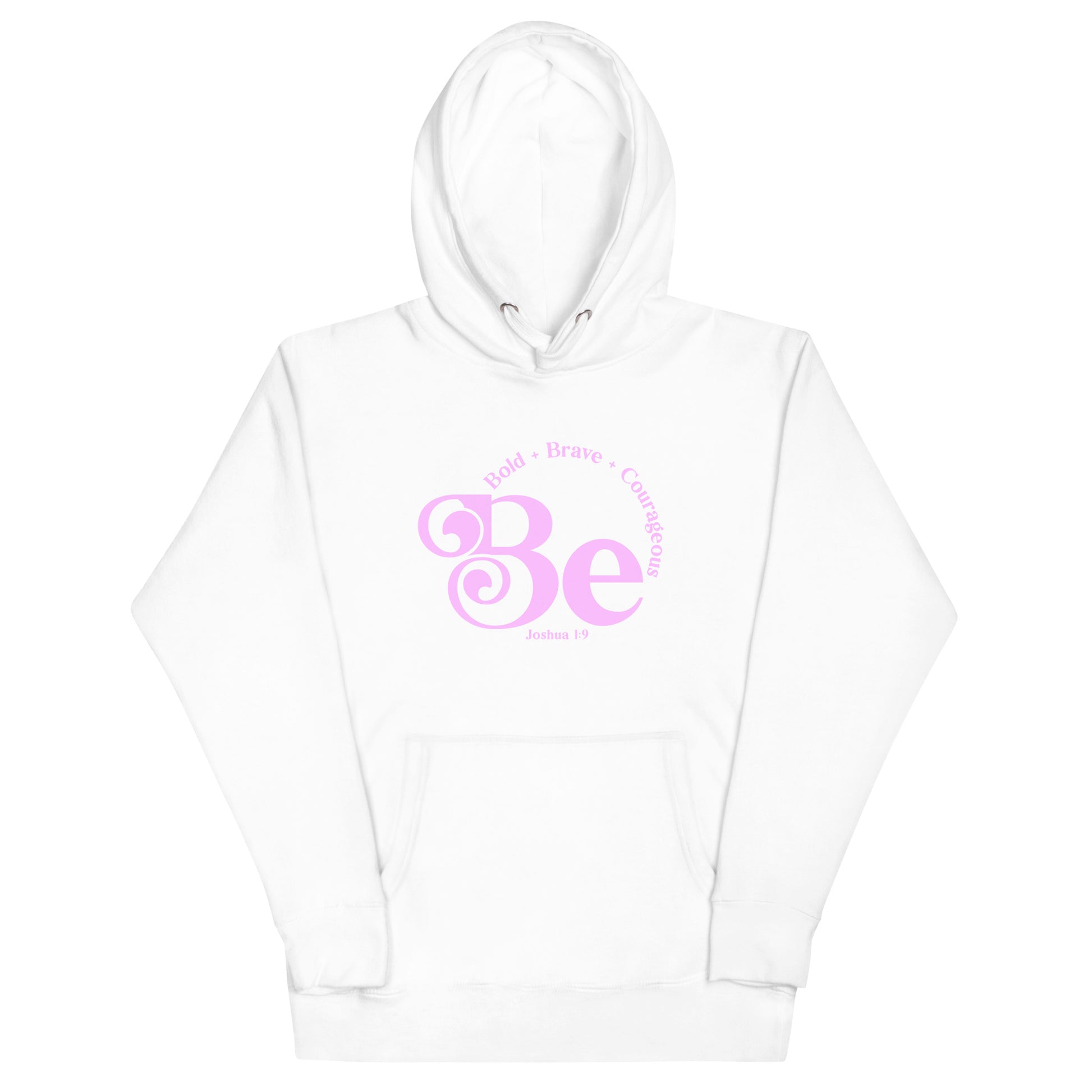 Be Bold Joshua 1:9 white Christian hoodie by The Avielle