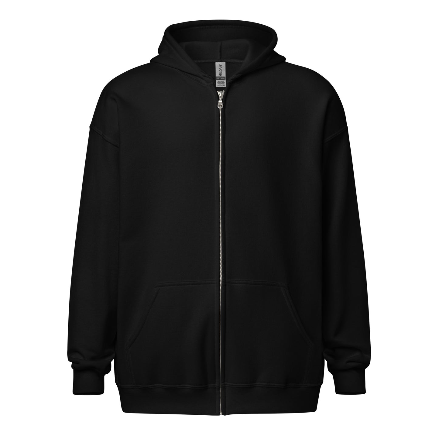 Front view of The Avielle Cross Training John 3:16 black zip hoodie.