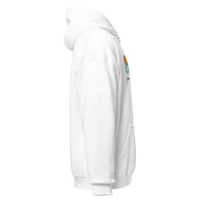 Grow in Grace embroidered white unisex hoodie by The Avielle