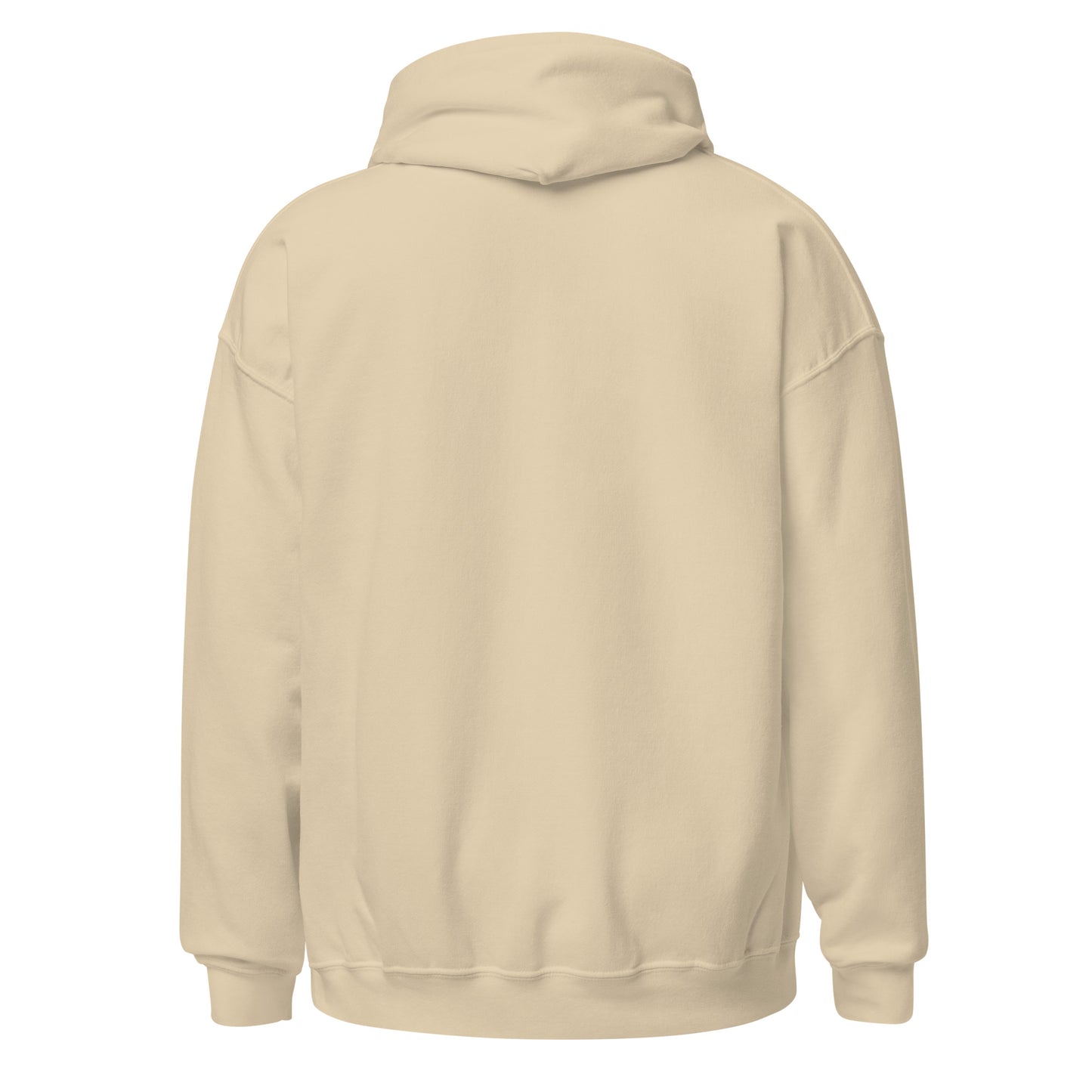 Back view of the Heart of Faith sand Christian hoodie by The Avielle