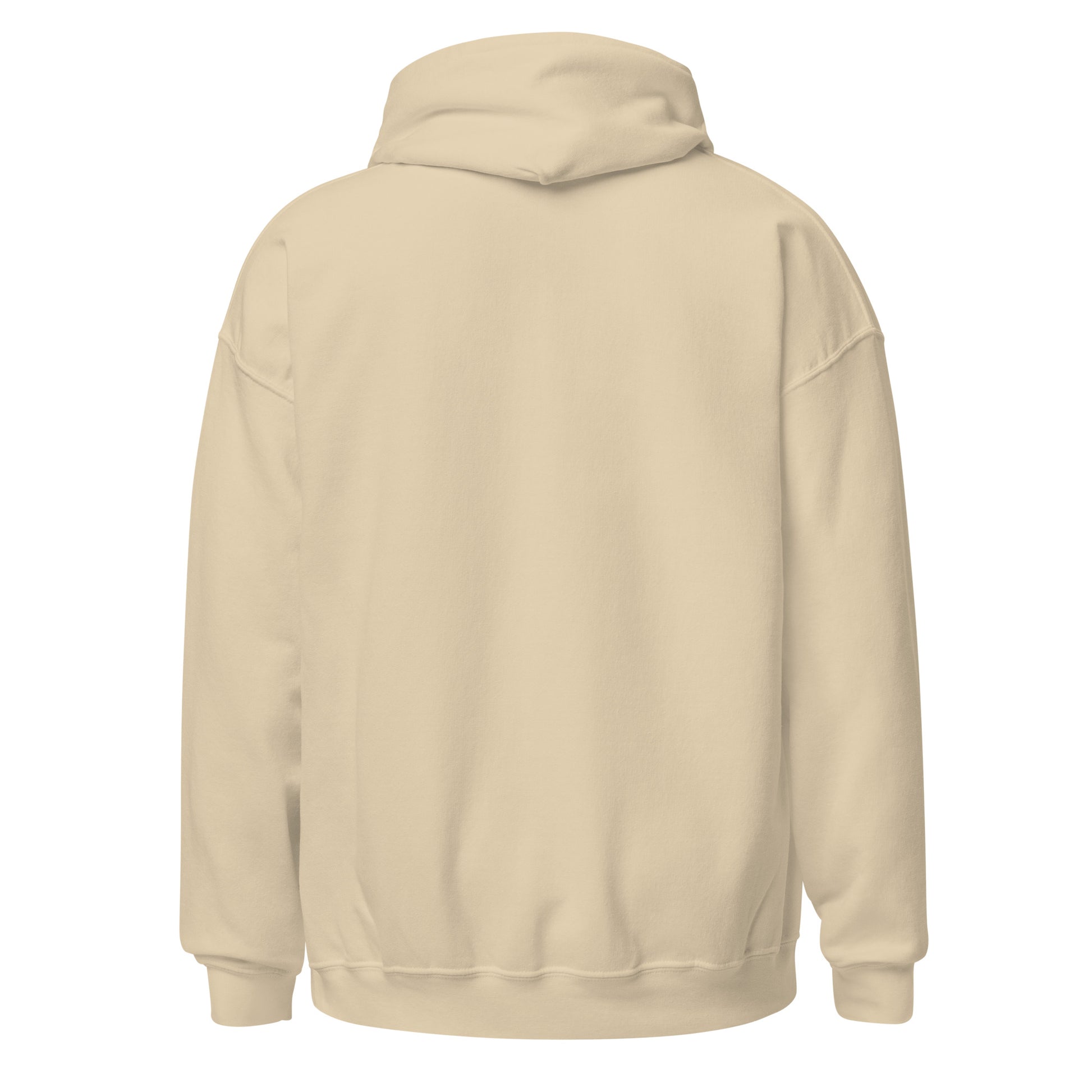Back view of the Heart of Faith sand Christian hoodie by The Avielle