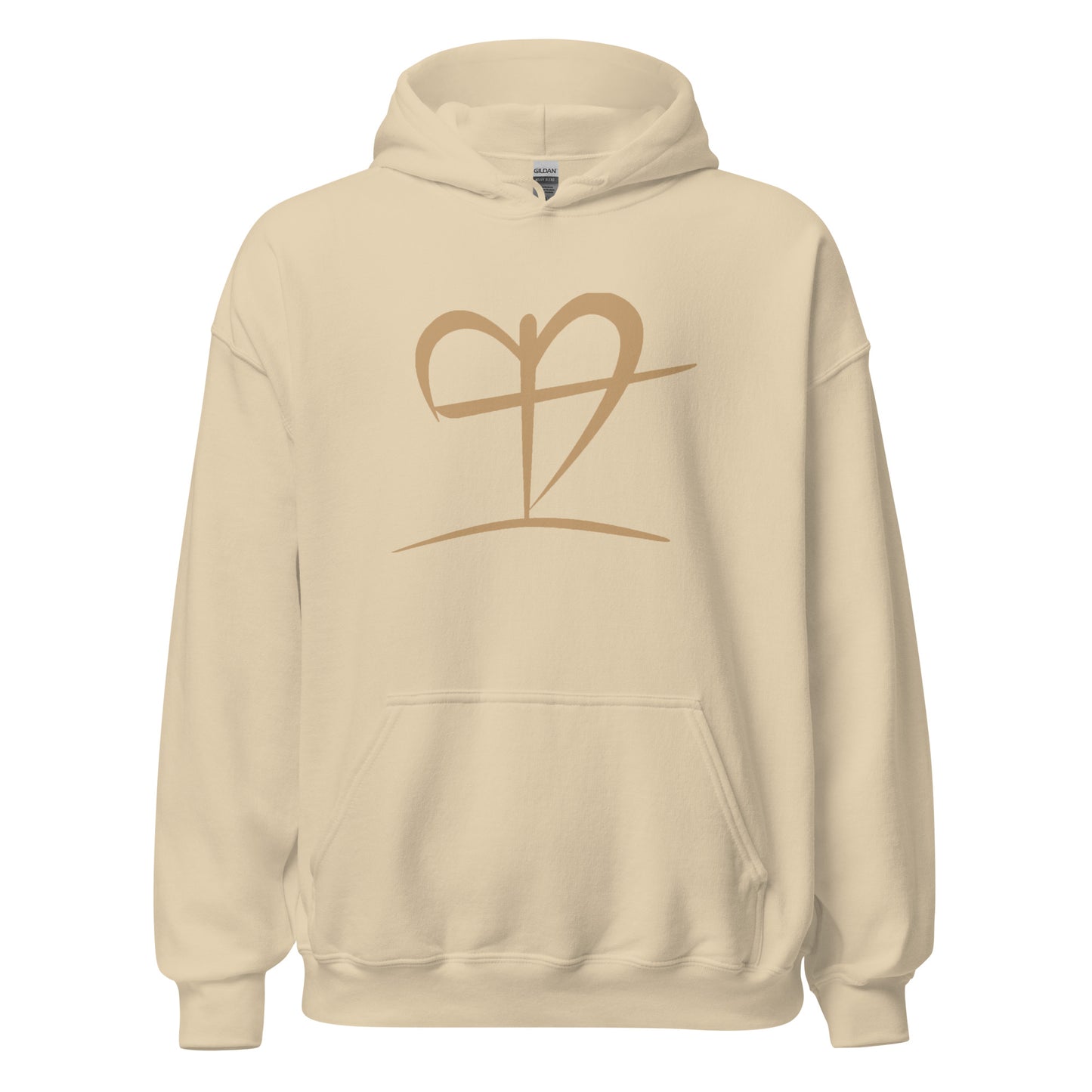 Heart of Faith sand Christian hoodie by The Avielle
