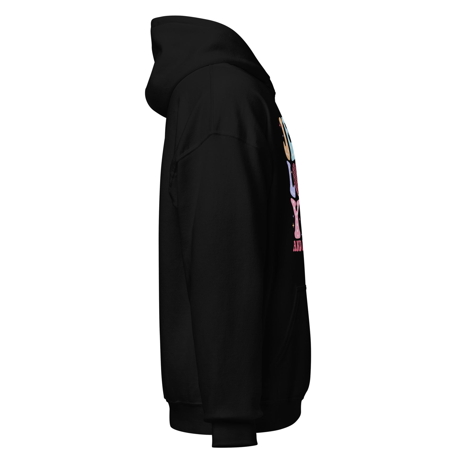 Jesus Loves You and I'm Trying black unisex hoodie by The Avielle