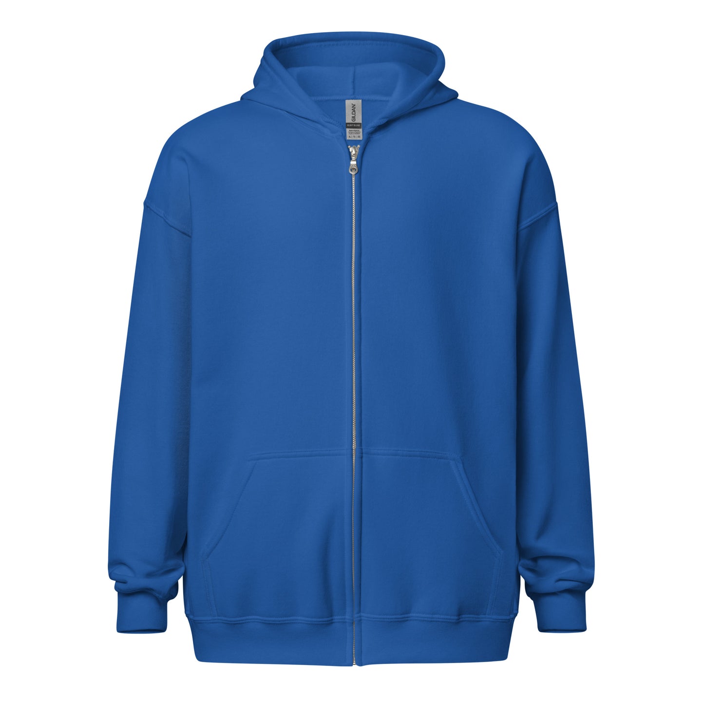 Back view of the Know Jesus Know Peace royal blue Christian zip hoodie by The Avielle