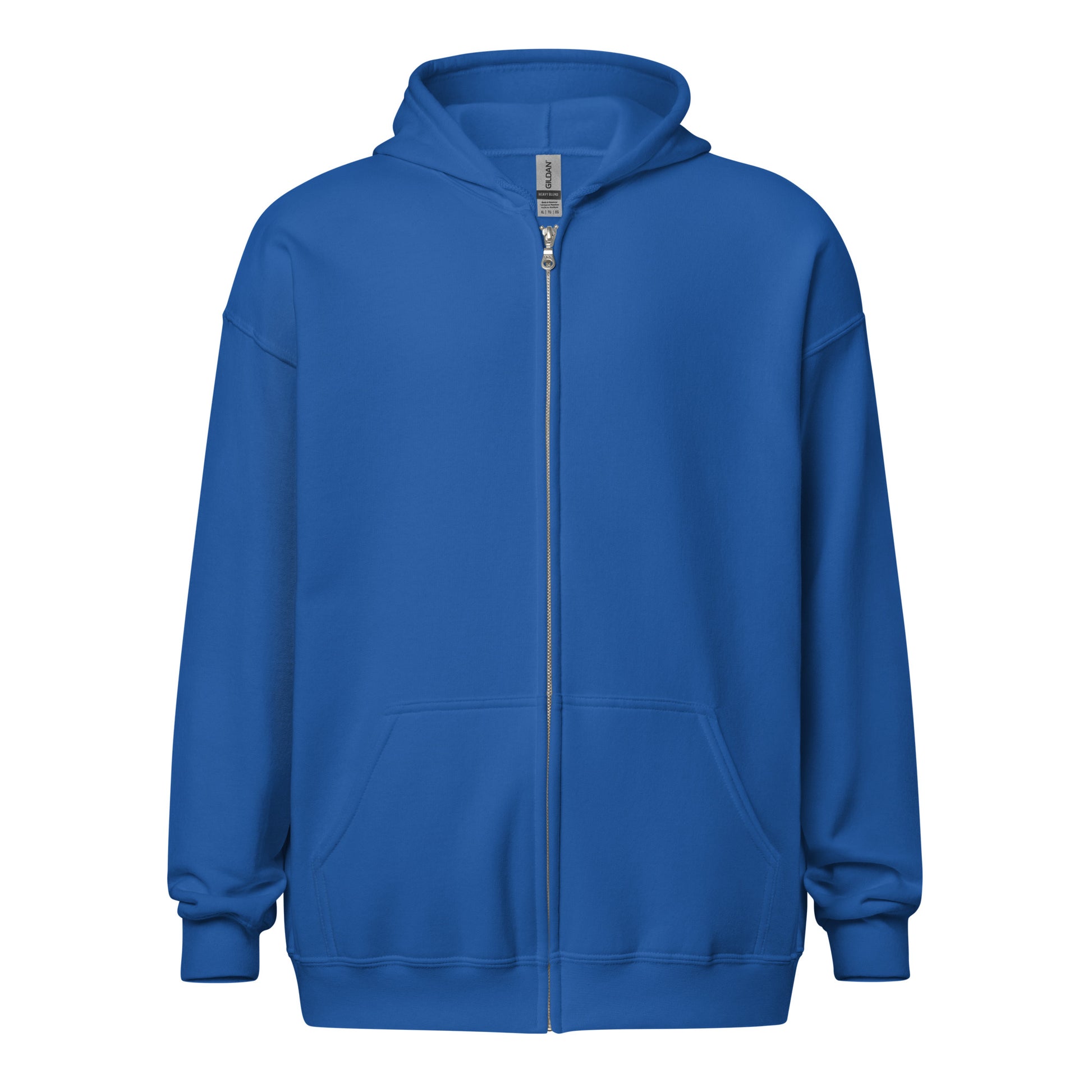 Back view of the Know Jesus Know Peace royal blue Christian zip hoodie by The Avielle
