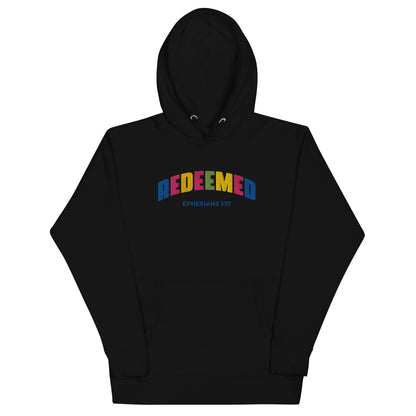 Redeemed Ephesians 1:7 black unisex hoodie by The Avielle