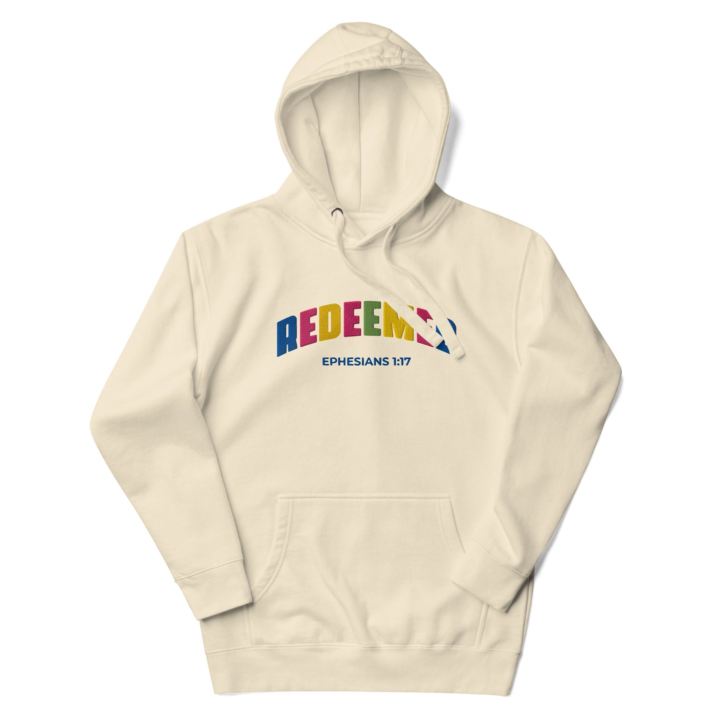Redeemed Ephesians 1:7 bone unisex hoodie by The Avielle