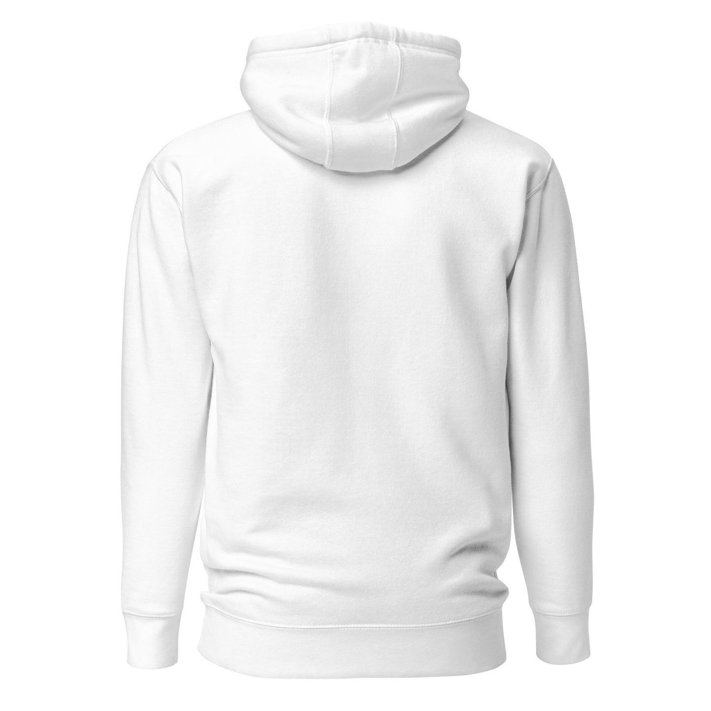 Back view of The Lord Is My Light Psalm 27:1 Christian hoodie in white.